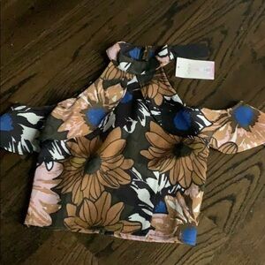 lucca Couture crop top floral print